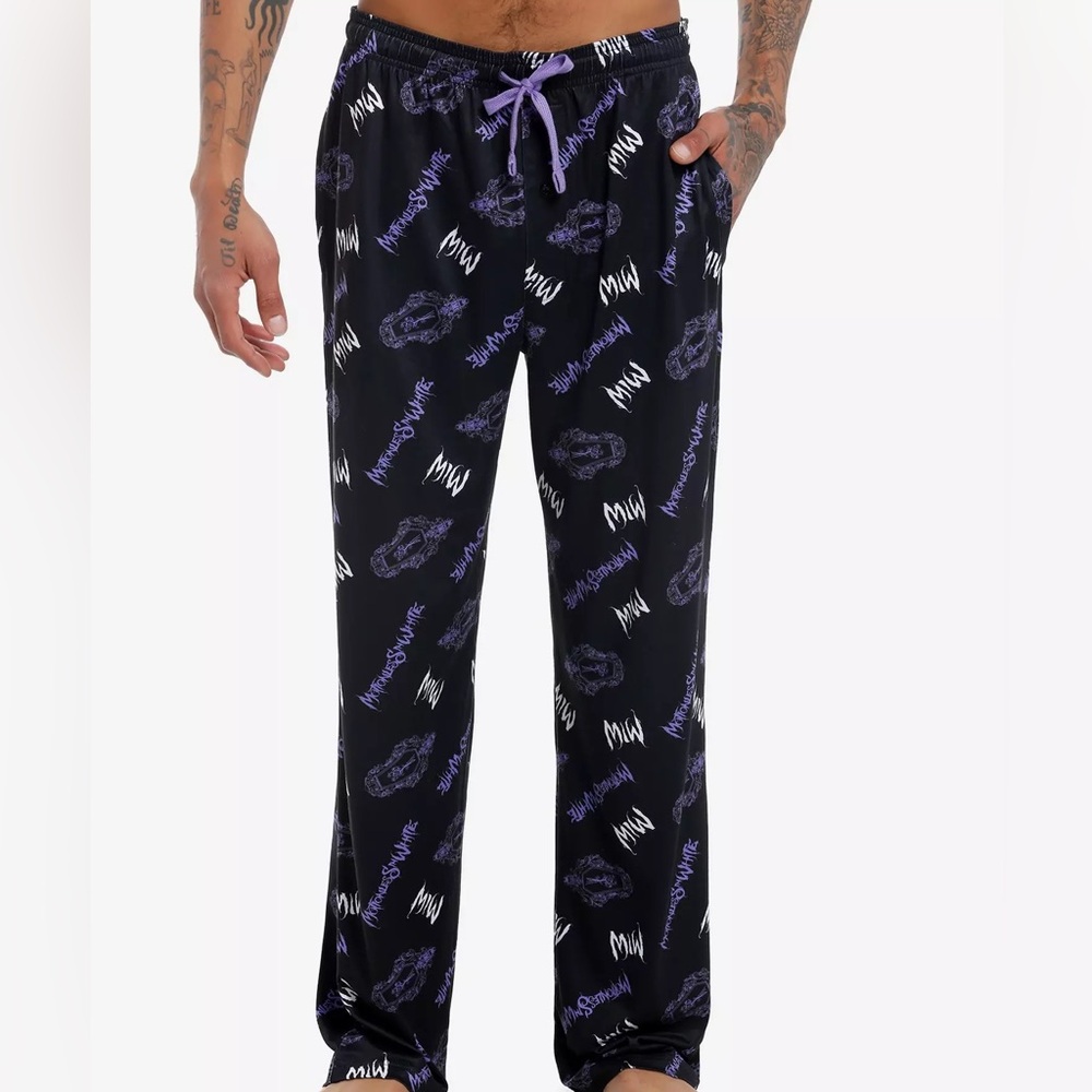 Unisex Motionless‎ In White Coffin Pajama Pants Hot Topic